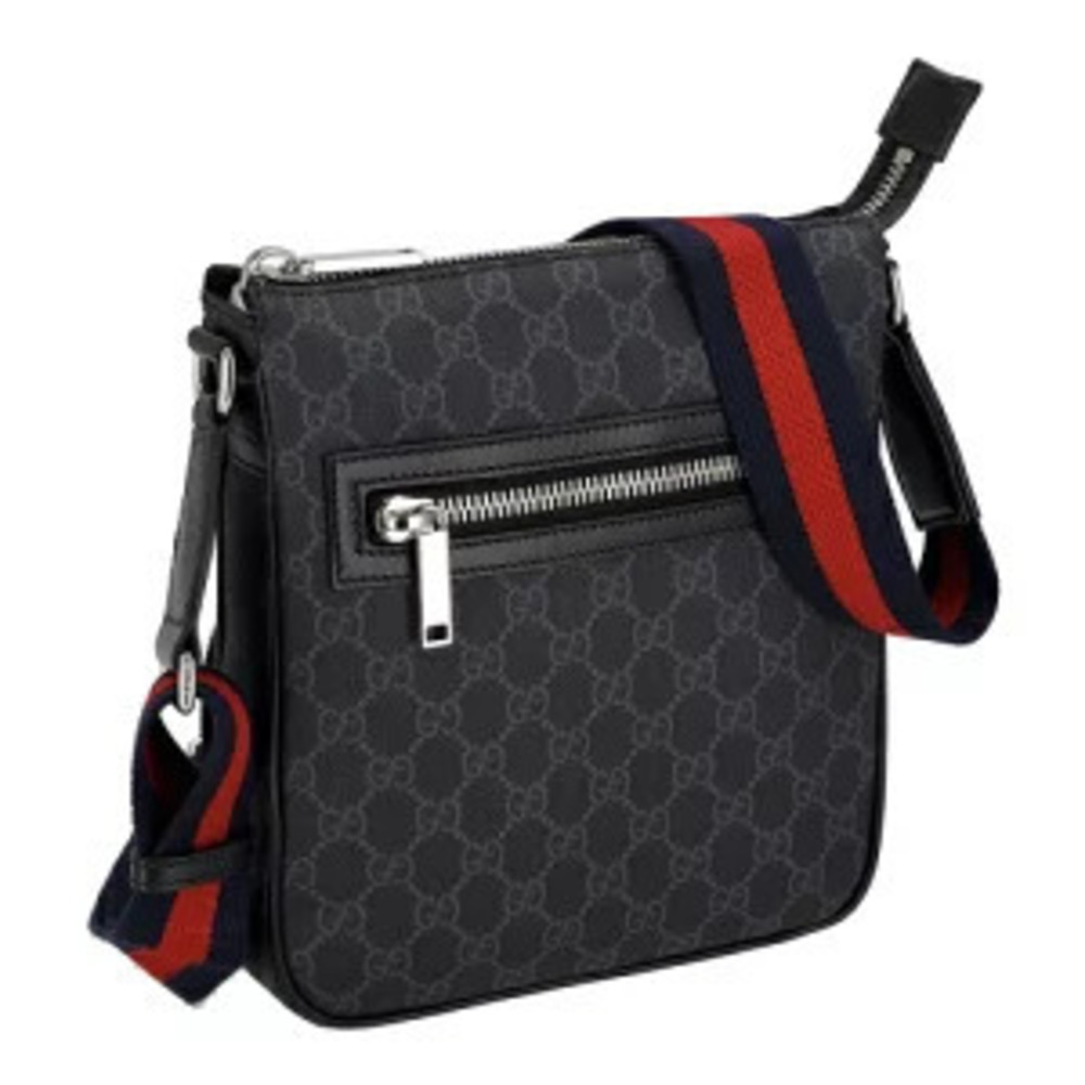 Gucci Black Bag FADJA Shoulder Messenger GG Black